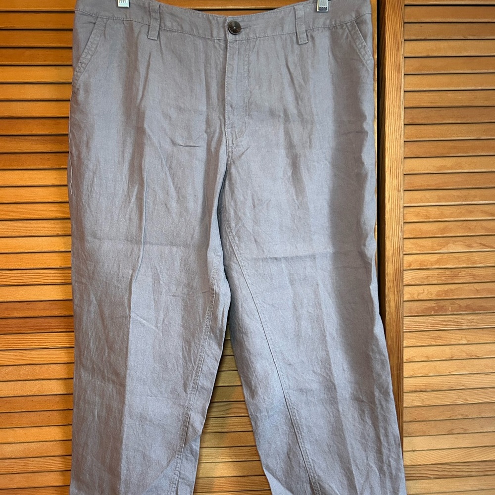 Fat Face Gray Linen Pants